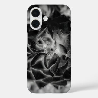 Funda iPhone 16 Pétalos blancos y negros