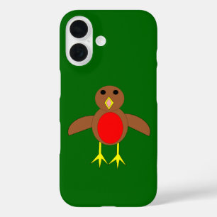 Funda iPhone 16 Petirrojo de Navidad