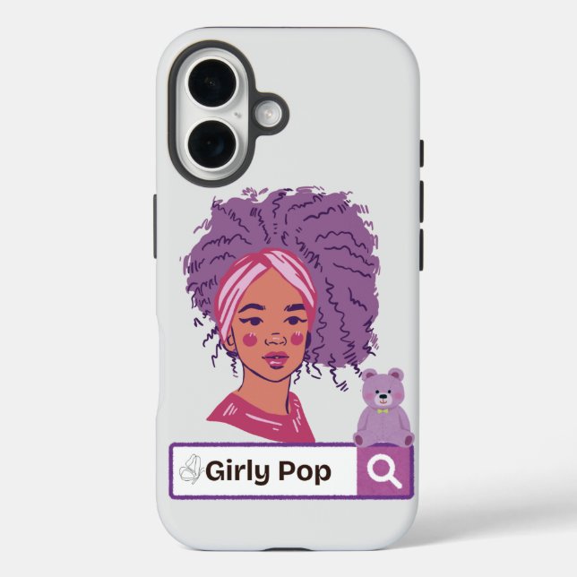 Funda iPhone 16 Phone case girly pop teddy bear (Reverso )