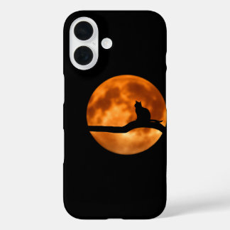 Funda iPhone 16 Phonecase de gato de la luna