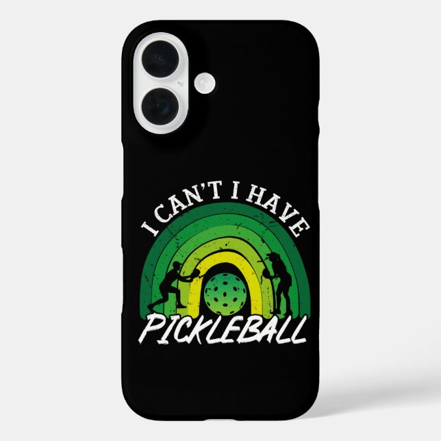 Funda iPhone 16 Pickleball Player I Cant I Have Pickleball Rainbow (Reverso )