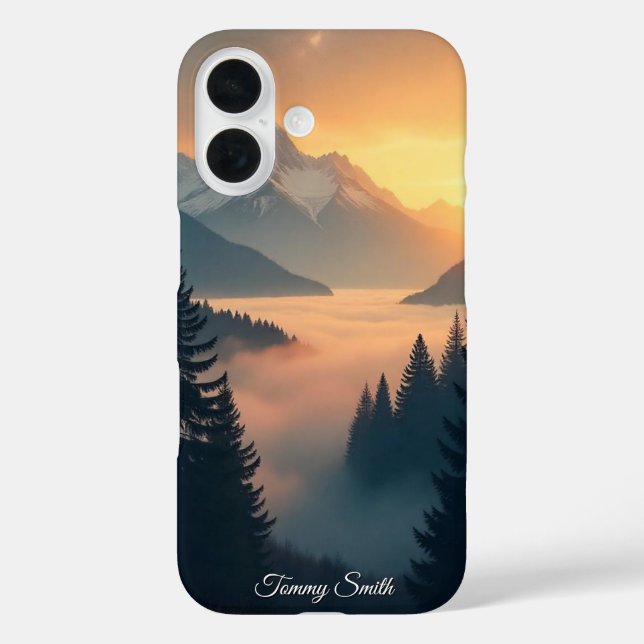 Funda iPhone 16 Pico de montaña Misty (Reverso )