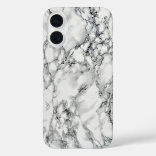 Funda iPhone 16 Piedra de mármol blanco