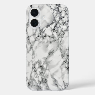 Funda iPhone 16 Piedra de mármol blanco
