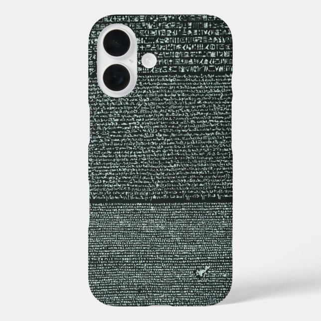 Funda iPhone 16 Piedra de Rosetta jeroglíficos del Antiguo Egipto  (Reverso )