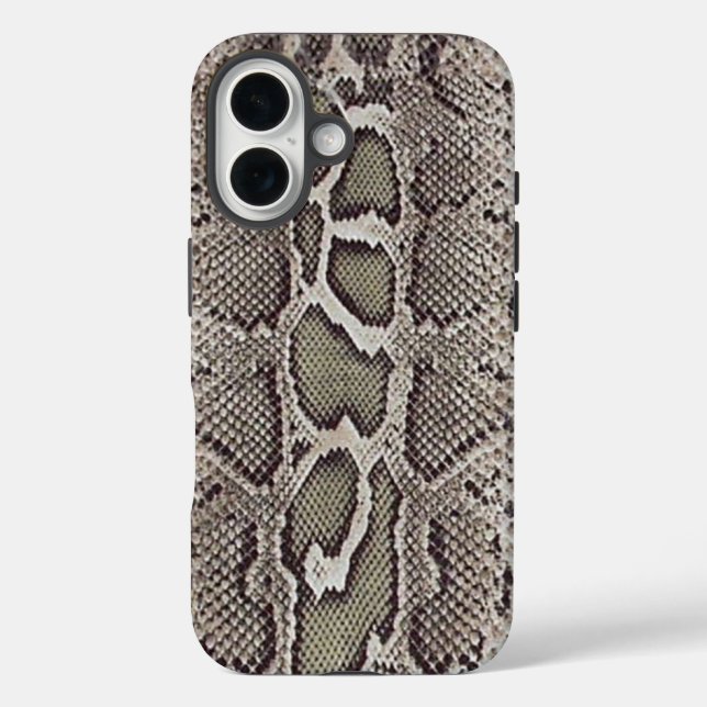 Funda iPhone 16 Piel de Falsa Boa Constrictor (Reverso )