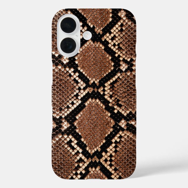 Funda iPhone 16 Piel de serpiente Diamond Rattlesnake (Reverso )