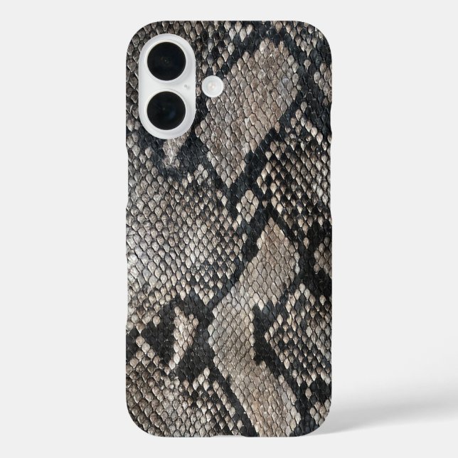 Funda iPhone 16 Piel de serpiente Python de lujo - Moda elegante r (Reverso )