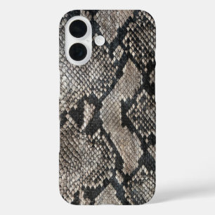 Funda iPhone 16 Piel de serpiente Python - RICA Moda Elegante