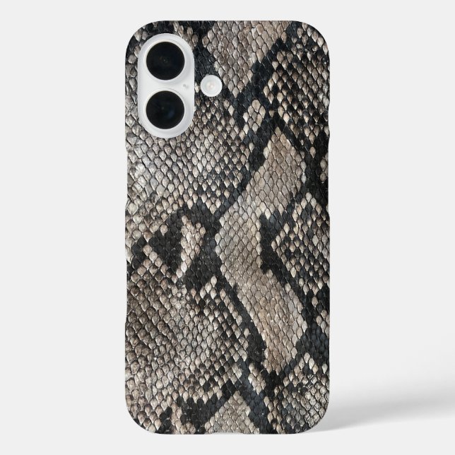 Funda iPhone 16 Piel de serpiente Python - RICA Moda Elegante (Reverso )