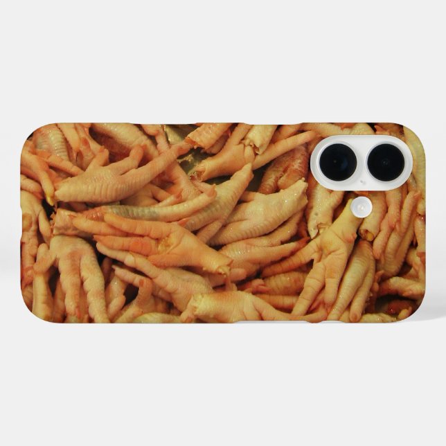 Funda iPhone 16 Pies de pollo crudo (Reverso (Horizontal))