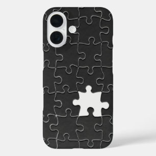 Funda iPhone 16 Pieza del rompecabezas perdida negra
