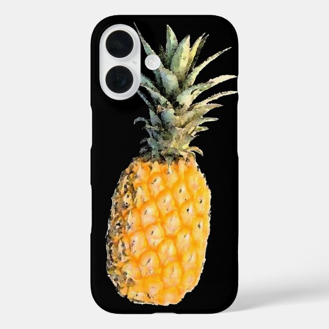 Funda iPhone 16 piña. una fruta tropical (Reverso )