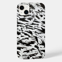 Funda iPhone 16 Pinceles abstractos en blanco y negro