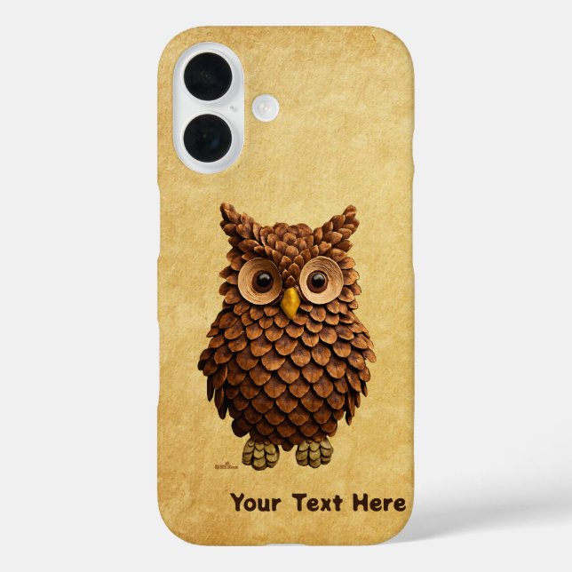 Funda iPhone 16 Pine Cone Owl (Reverso )
