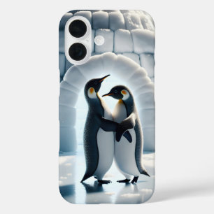 Funda iPhone 16 Pingüinos Baile Lento Por Iglú
