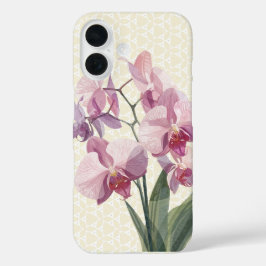 Funda iPhone 16 Pink Orchid Botanical