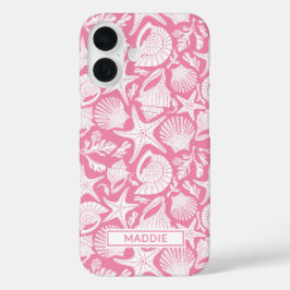 Funda iPhone 16 Pink Shells Personalized