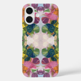 Funda iPhone 16 Pintado de patrón de color de agua de los pétalos 