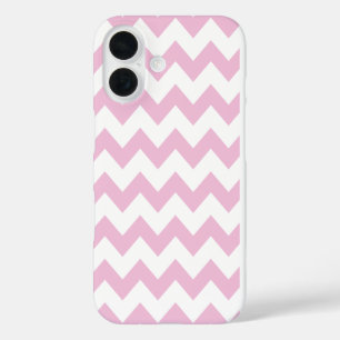 Funda iPhone 16 Pintar en todo Chevron Pink blanco y pálido