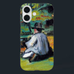 Funda iPhone 16 Pintor en el trabajo de Paul Cezanne, Bella Artes<br><div class="desc">Un pintor en Work (1875) de Paul Cezanne es un retrato vintage de arte fino impresionista. Un artista está sentado en un prado pintando una foto en el aire, o al aire libre. Sobre el artista: Paul Cézanne (1839-1906) fue un pintor impresionista de Post cuyo trabajo sentó las bases de...</div>