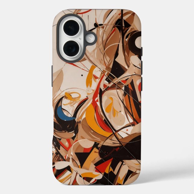 Funda iPhone 16 Pintura abstracta (Reverso )