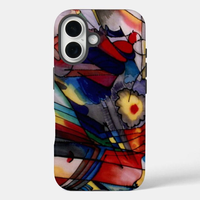 Funda iPhone 16 Pintura abstracta de Kandinsky 1913 (Reverso )