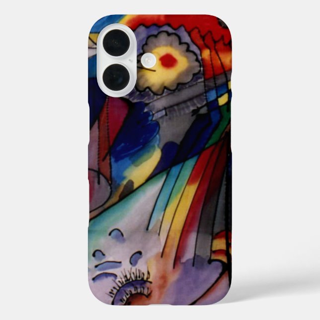 Funda iPhone 16 Pintura abstracta de Kandinsky 1913 (Reverso )