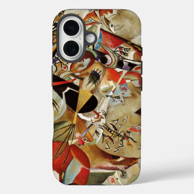 Funda iPhone 16 Pintura abstracta de la composición de Kandinsky (Reverso )