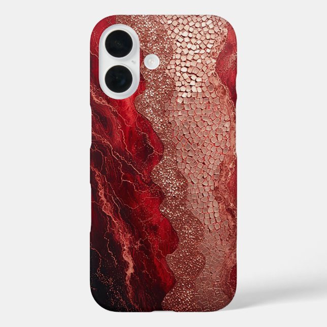 Funda iPhone 16 Pintura abstracta elegante (Reverso )