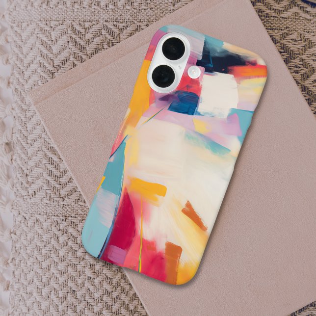 Funda iPhone 16 Pintura abstracta moderna colorida (Subido por el creador)