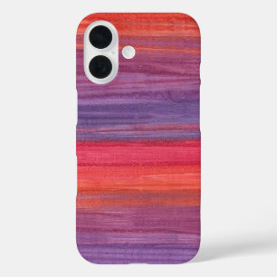 Funda iPhone 16 Pintura al óleo abstracta magenta y púrpura vibran