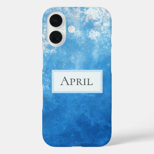 Funda iPhone 16 Pintura con efecto Ombre Azul