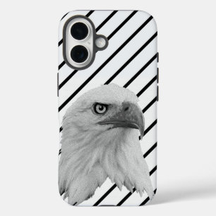 Funda iPhone 16 Pintura de aceite de águila calva,