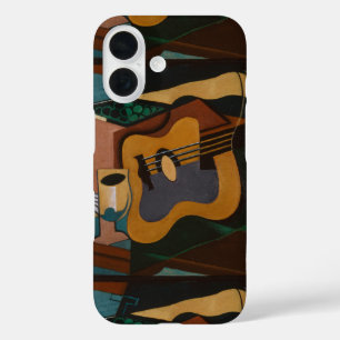 Funda iPhone 16 Pintura De Guitarra Y Vino Resumen
