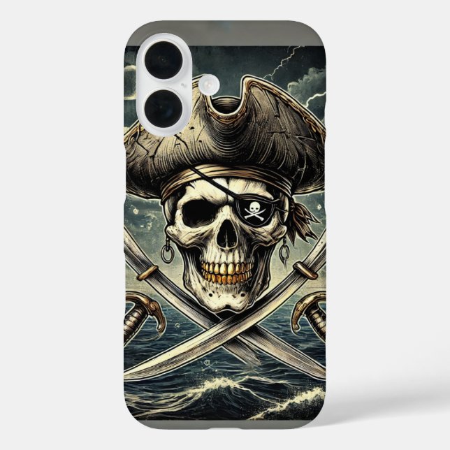 Funda iPhone 16 Pirate Skull (Reverso )