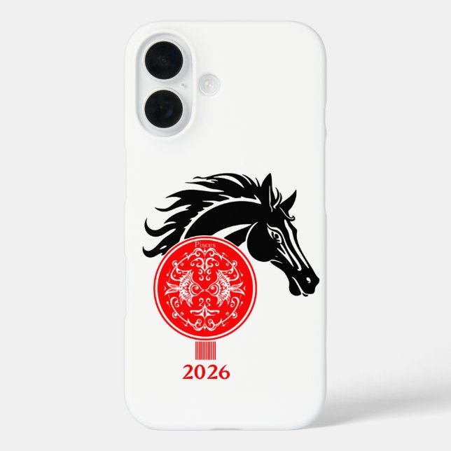 Funda iPhone 16 Pisces x año del caballo 2026 (Reverso )
