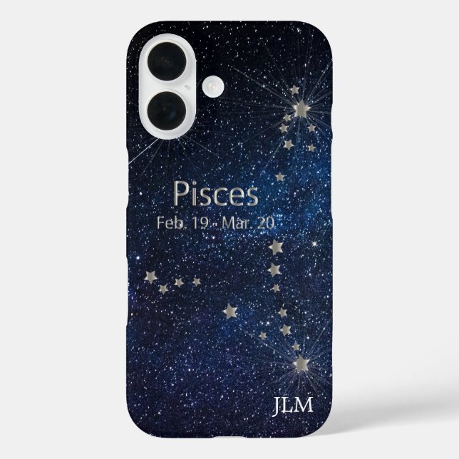 Funda iPhone 16 Piscis - Signo del Zodiaco (Reverso )