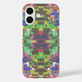 Funda iPhone 16 Pixelado, Pateado Más Allá De Los Colores Del Arco