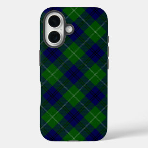 Funda iPhone 16 Placa azul tartán oliphant
