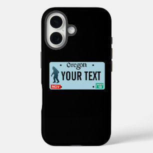 Funda iPhone 16 Placa de licencia Oregon Sasquatch