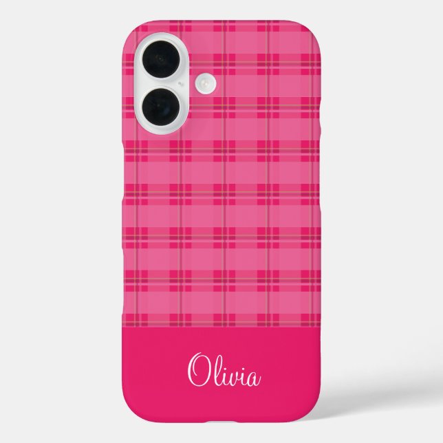 Funda iPhone 16 Placa rosa caliente (Reverso )