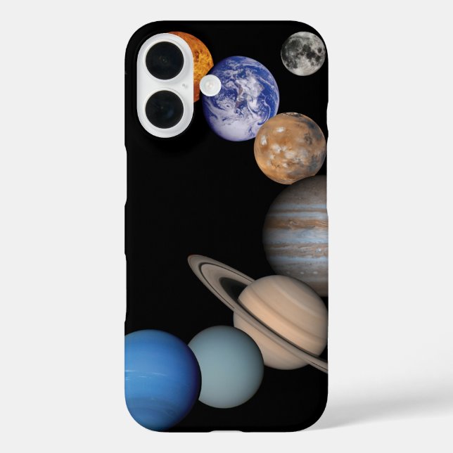 Funda iPhone 16 Planetas del sistema solar (Reverso )