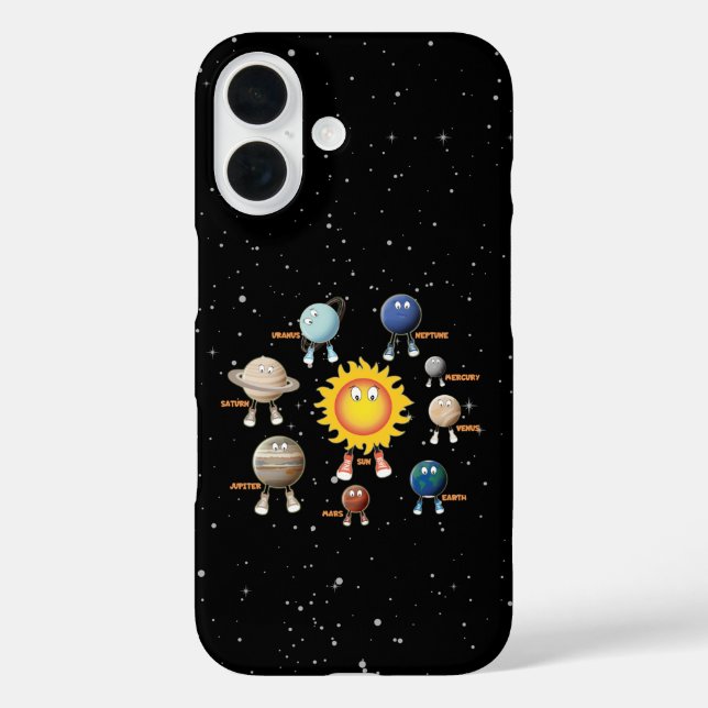 Funda iPhone 16 Planetas y el sistema solar (Reverso )