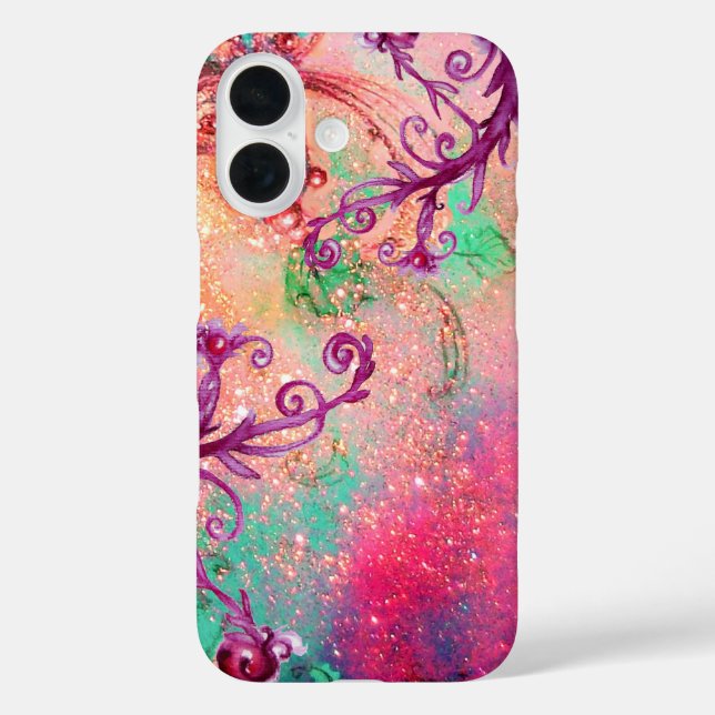 FUNDA iPhone 16 PLANTA DE LA MARIPOSA / PLANCHAS MÁGICAS EN ROSA D (Reverso )