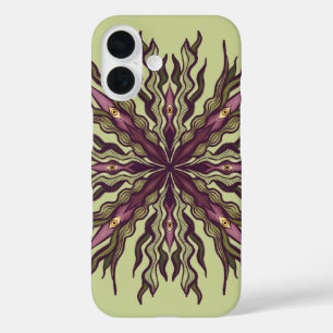 Funda iPhone 16 Planta de Ojo Psicodélico - Mandala Botánico Surre