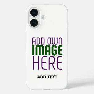FUNDA iPhone 16 PLANTILLA DE TEXTO DE IMAGEN BLANCA SIMPLE EDITABL