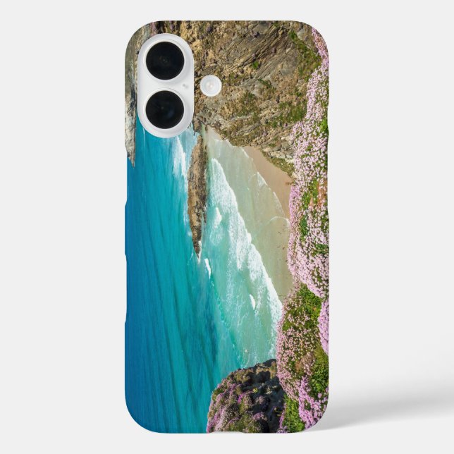 Funda iPhone 16 Playa de Newquay en Cornwall North (Reverso )