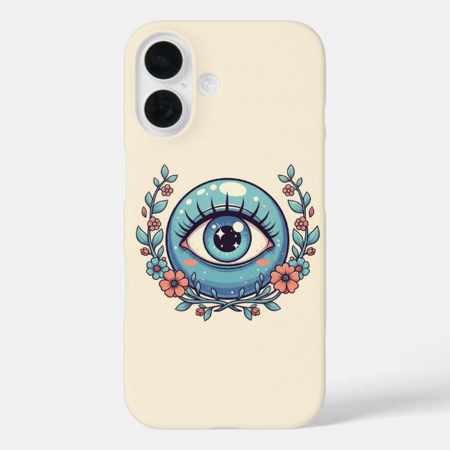 Funda iPhone 16 Playful Evil Eye with Cartoon Animals (Reverso )