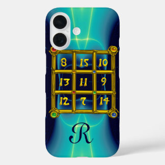 Funda iPhone 16 PLAZA MAGIC 33 MONOGRAM Verde azulada, Aqua Blue T